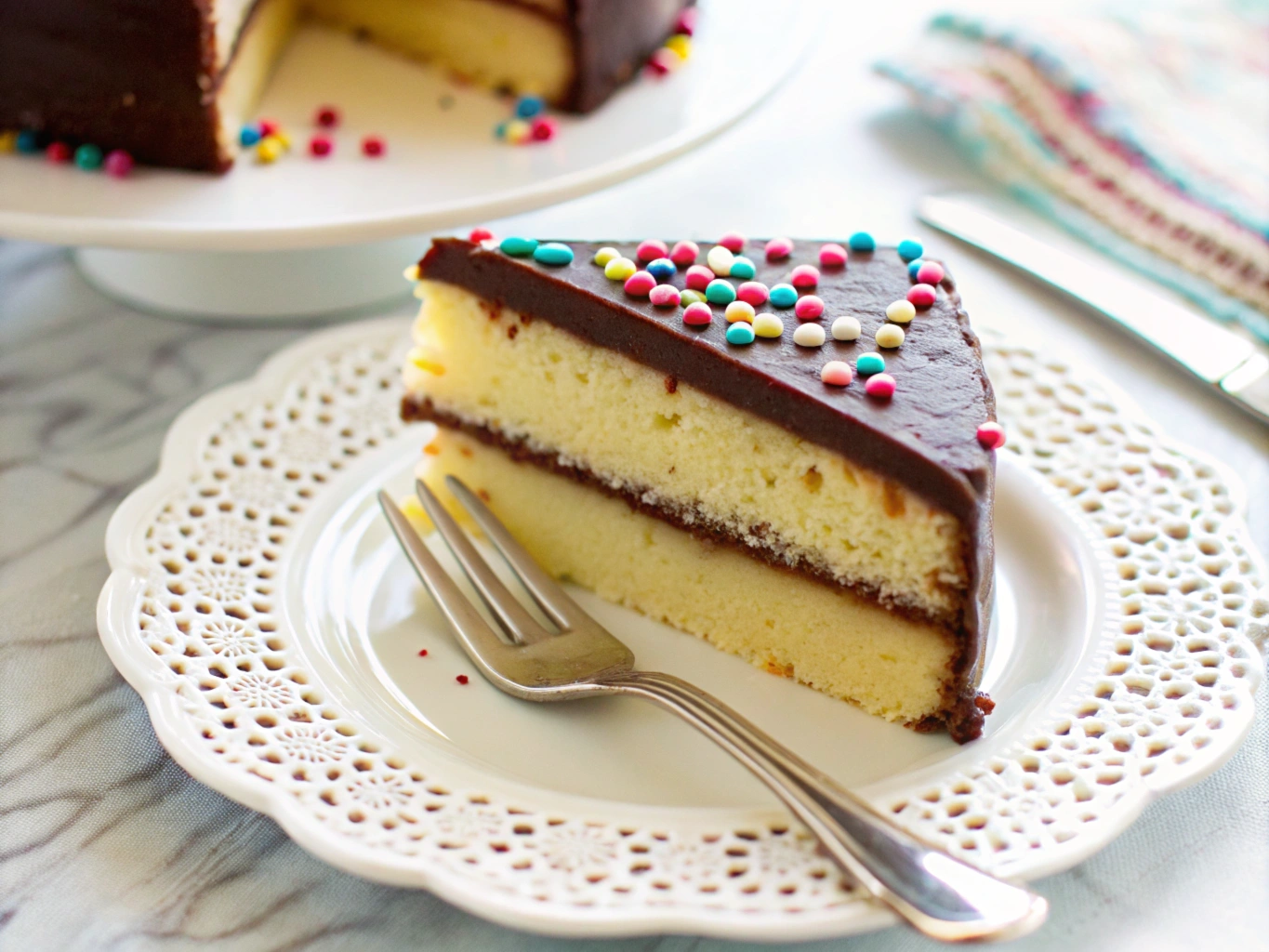 vanilla-falvored -cake-with- chocolate