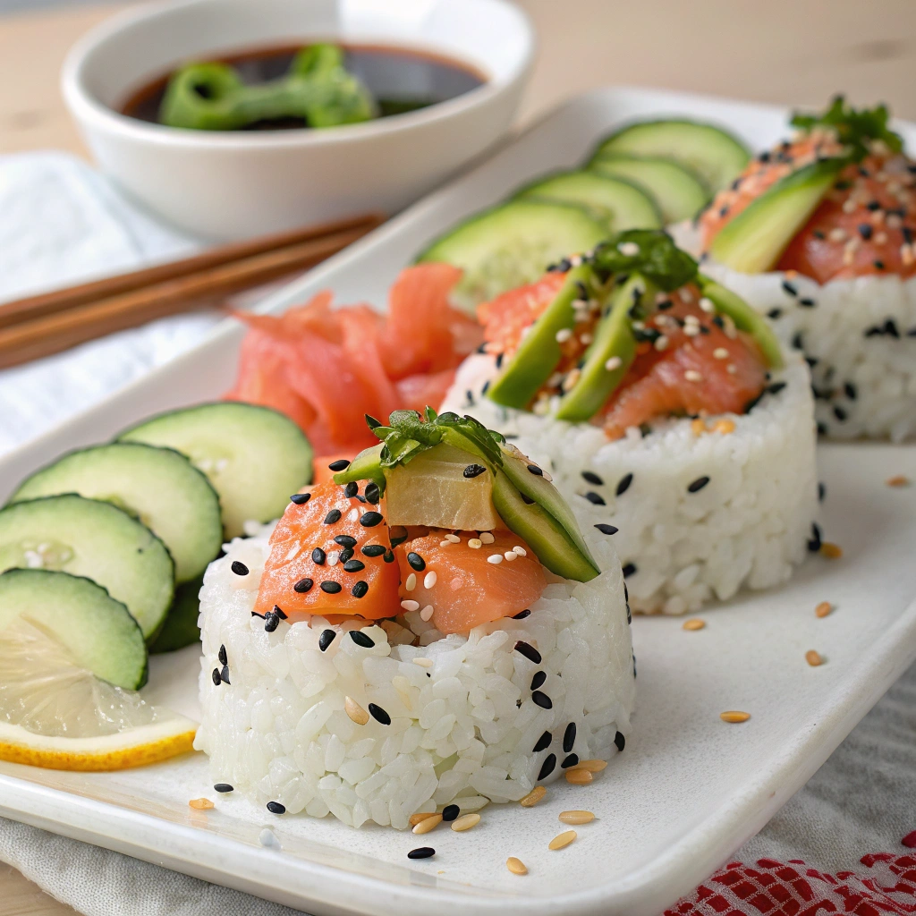 Perfectly cooked sushi rice in a rice cooker, ready for rolling sushi