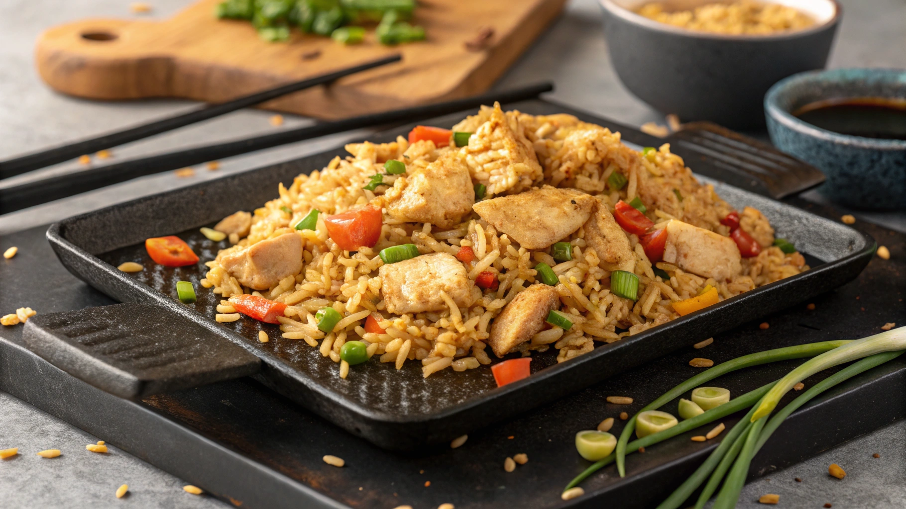 Delicious Chicken Fried Rice Cooked on a Blackstone Griddle