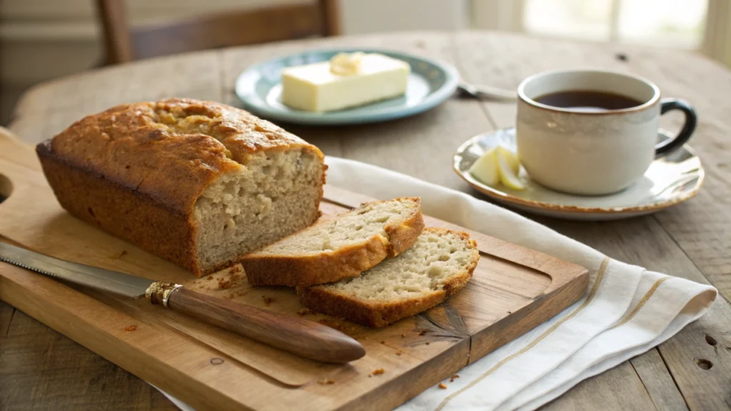 Finished 3-Ingredient Banana Bread with Coffee