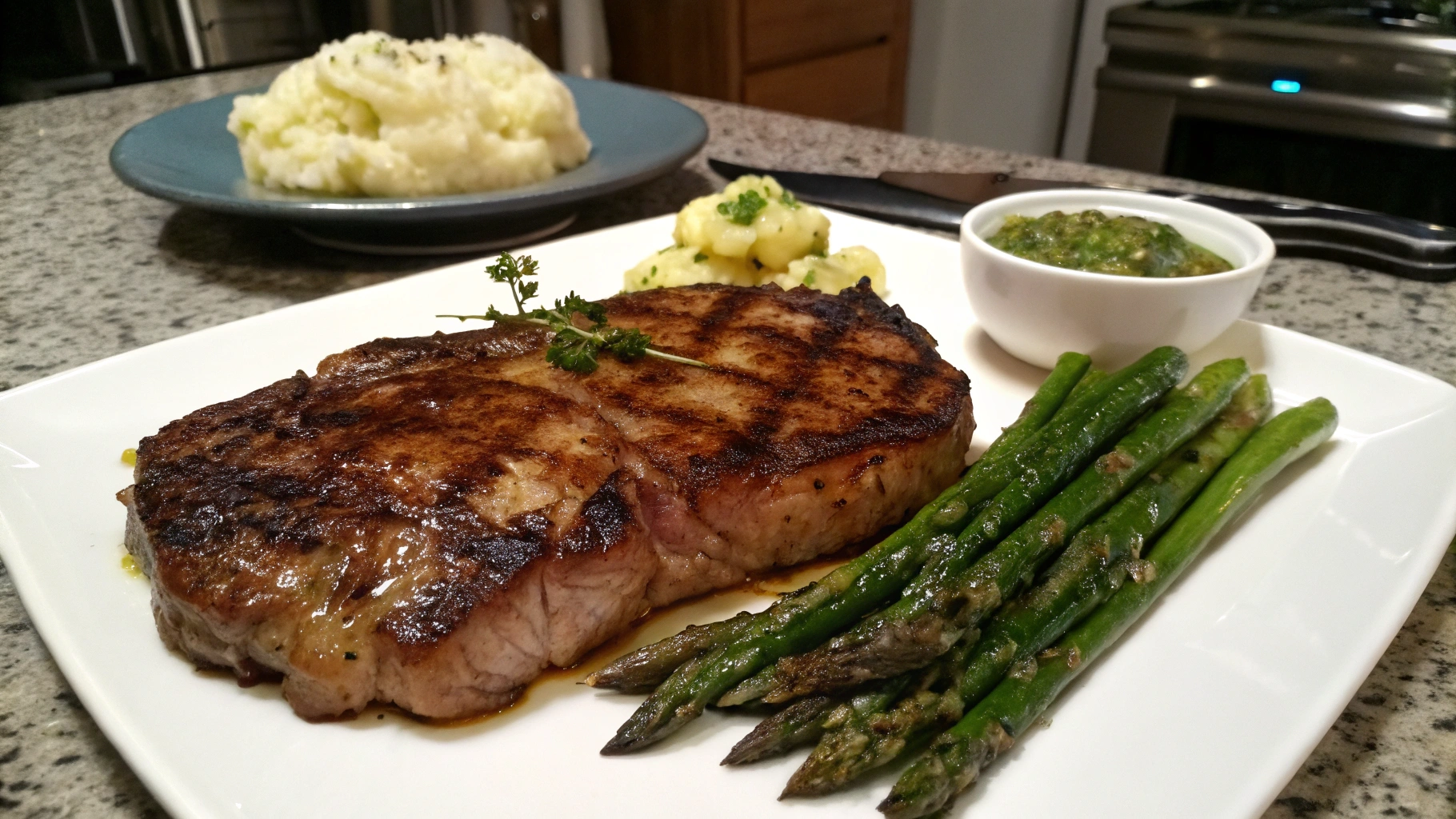 Perfectly Seared Spencer Steak with Herb Butter