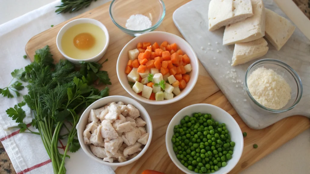 ingredients-for-chicken-pot-pie-casserole-arranged