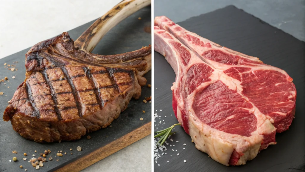 Tomahawk or Cowboy Steak? Learn how these two premium cuts differ in size, presentation, and flavor for your next grill session.