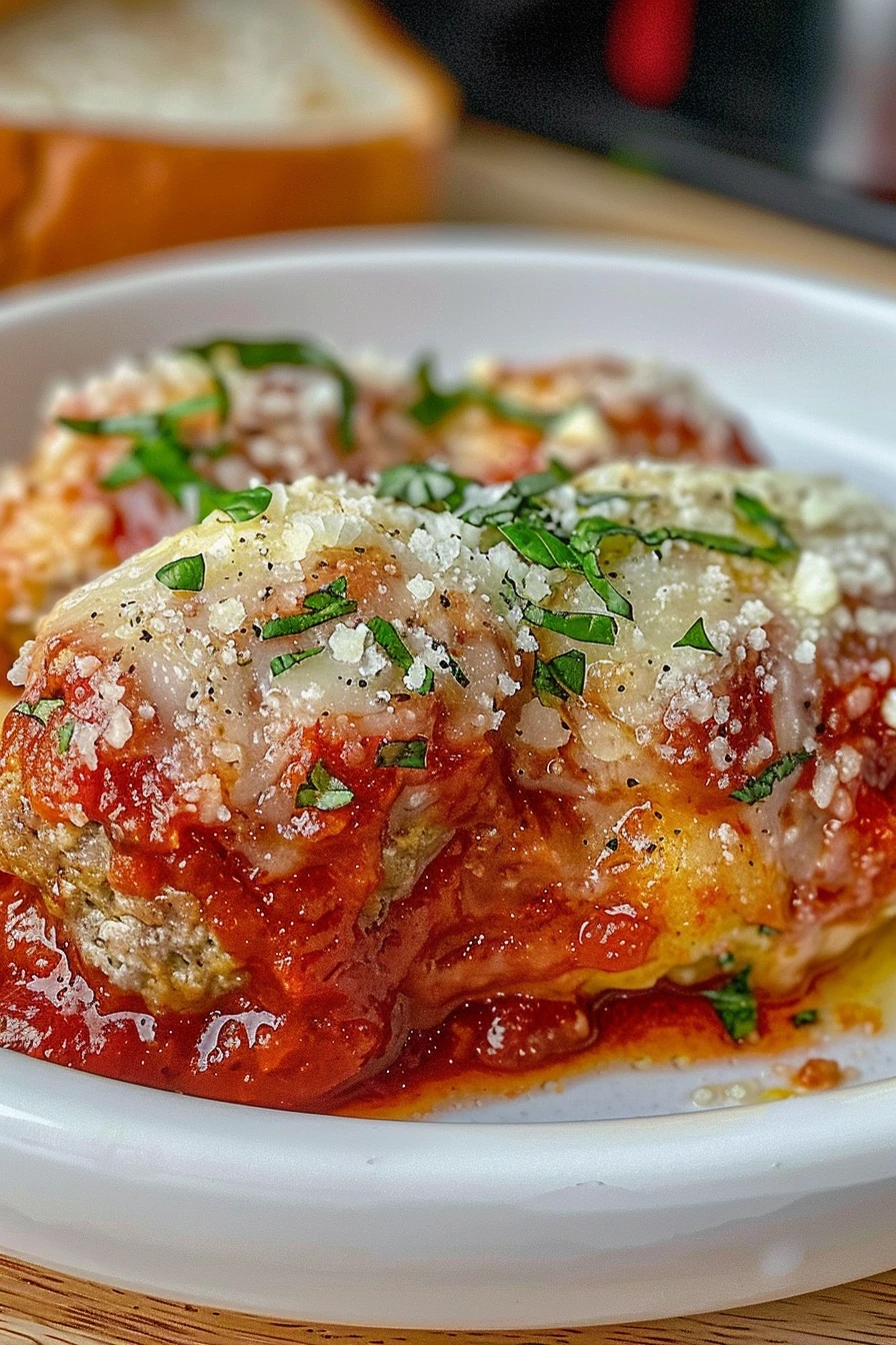 meatball-al-forno-serving-pairings. Meatball Al Forno aka Meatball Bake with garlic bread