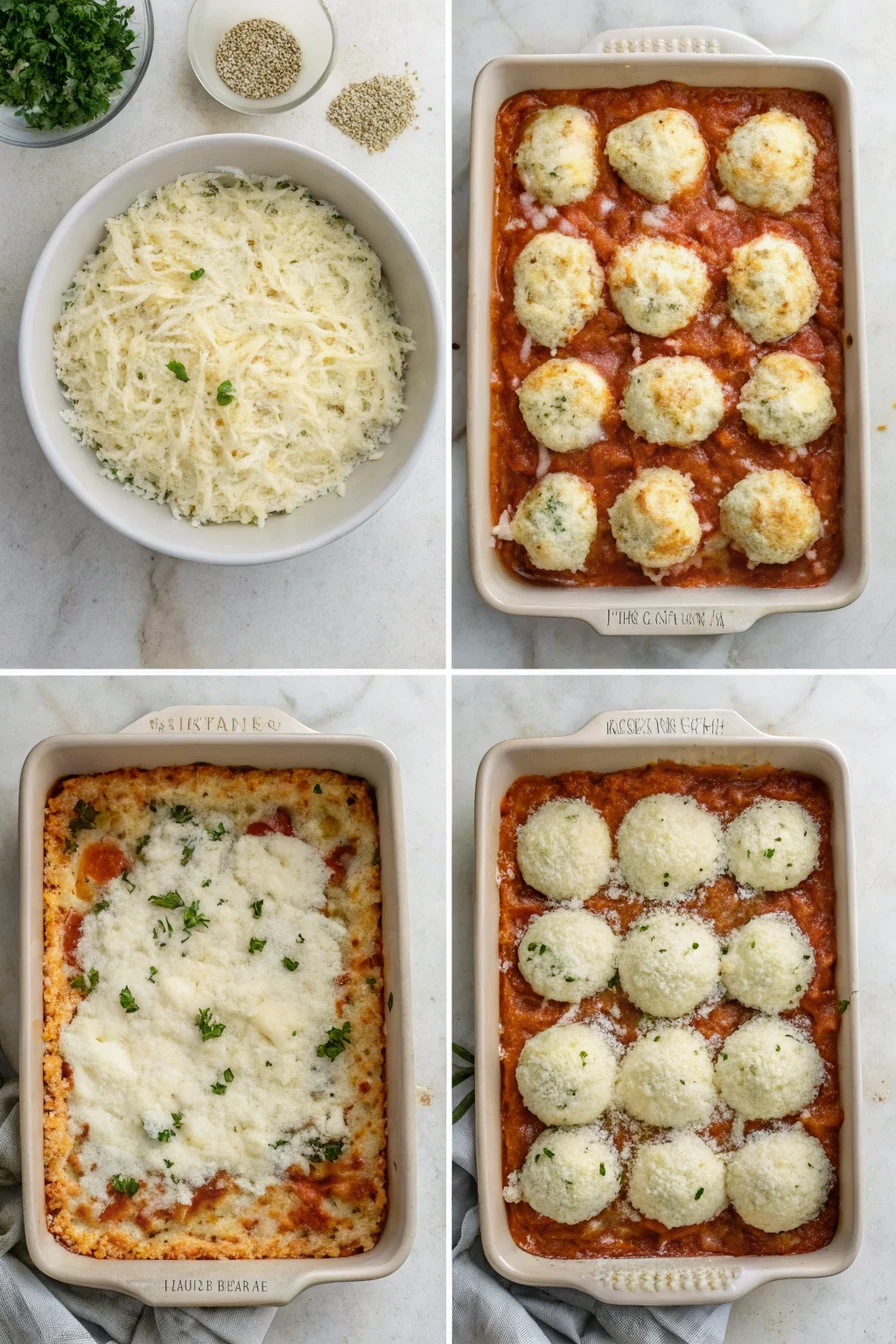 italian-rice-ball-bake-assembling-1 Assembling Italian rice balls with cheese and meat filling